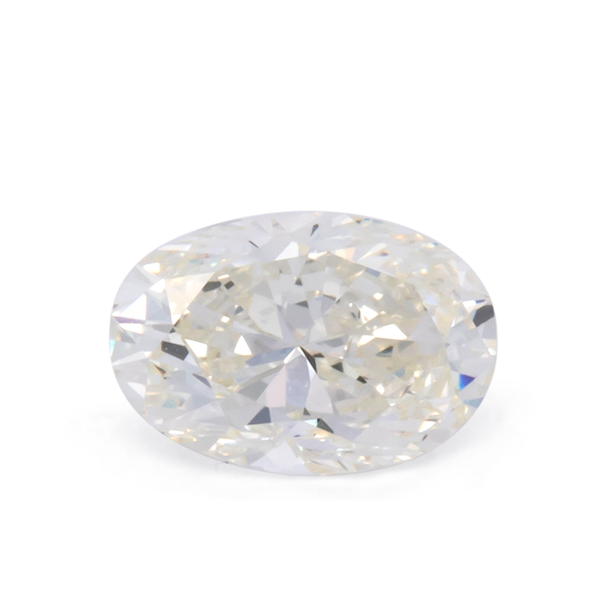 Diamond - tinted white, oval, 7.02x4.78 mm, 0.77 ct, No. DT1010