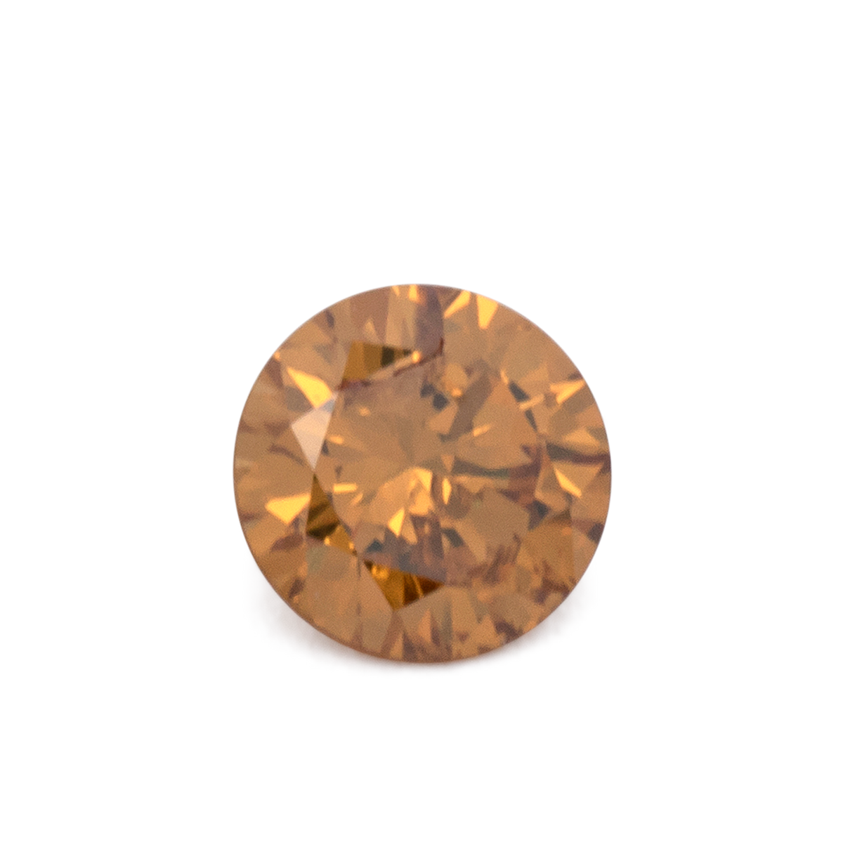 Diamant - braun & orange, rund, 3.6x3.6 mm, 0.17 ct, Nr. DT1026