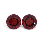 Garnet Pair - red, round, 6x6 mm, 1.95 - 2.14 ct, No. GR32005