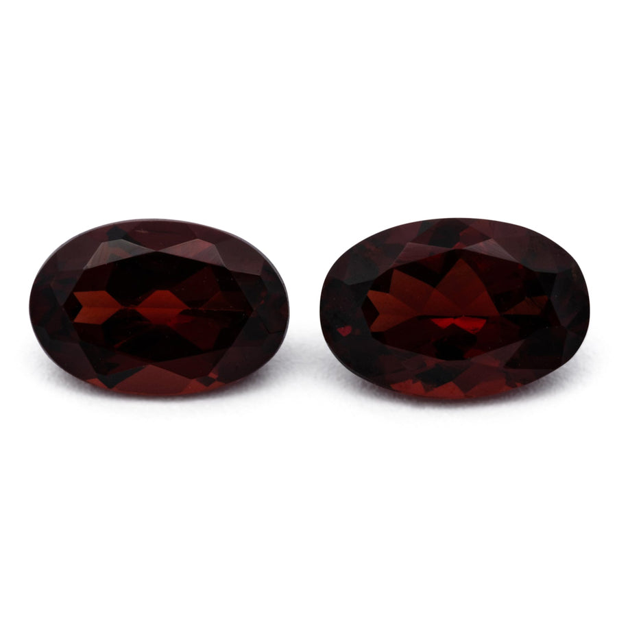 Granat Paar - rot, oval, 6x4 mm, 1.05 - 1.09 ct, Nr. GR32008