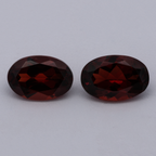 Granat Paar - rot, oval, 6x4 mm, 1.05 - 1.09 ct, Nr. GR32008