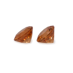 Mandarin Garnet Pair - light orange, round, 5x5 mm, 1.20-1.28 ct, No. MG23003
