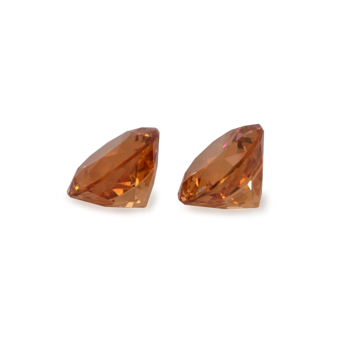 Mandarin Garnet Pair - light orange, round, 5x5 mm, 1.20-1.28 ct, No. MG23003