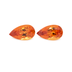 Mandarin Garnet Pair - orange, pear, 13x7.5 mm, 7.76 ct, No. MG99059