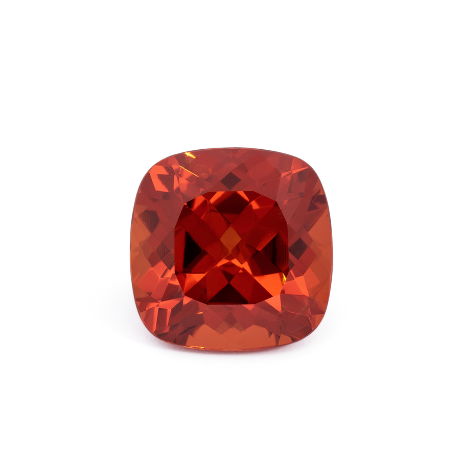 Mandarin Granat - orange, antik, 10x10 mm, 5.82 ct, Nr. MG99061