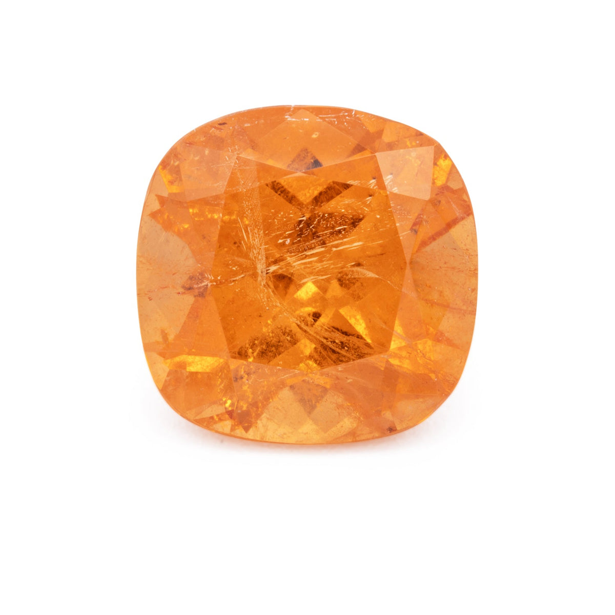 Mandarin Granat - orange, antik, 8x8 mm, 2.93 ct, Nr. MG99083