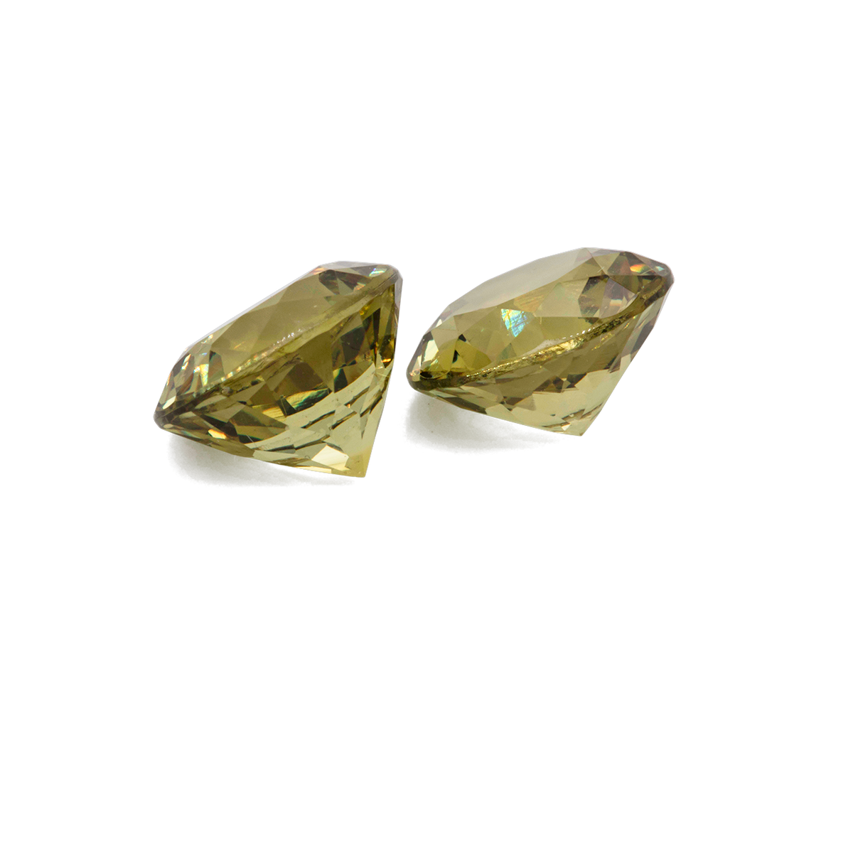 Mali Garnet Pair - yellow, round, 7.5x7.5 mm, 4.07 ct, No. MI10002