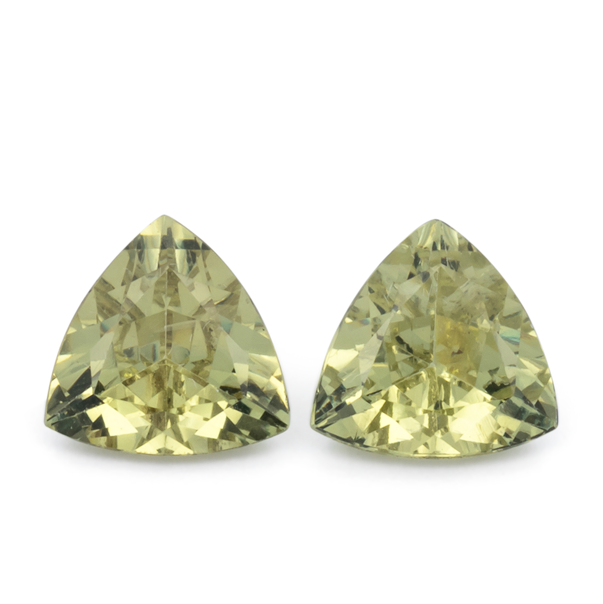 Mali Granat Paar - gelb, trillion, 6x6 mm, 1.35 ct, Nr. MI10021