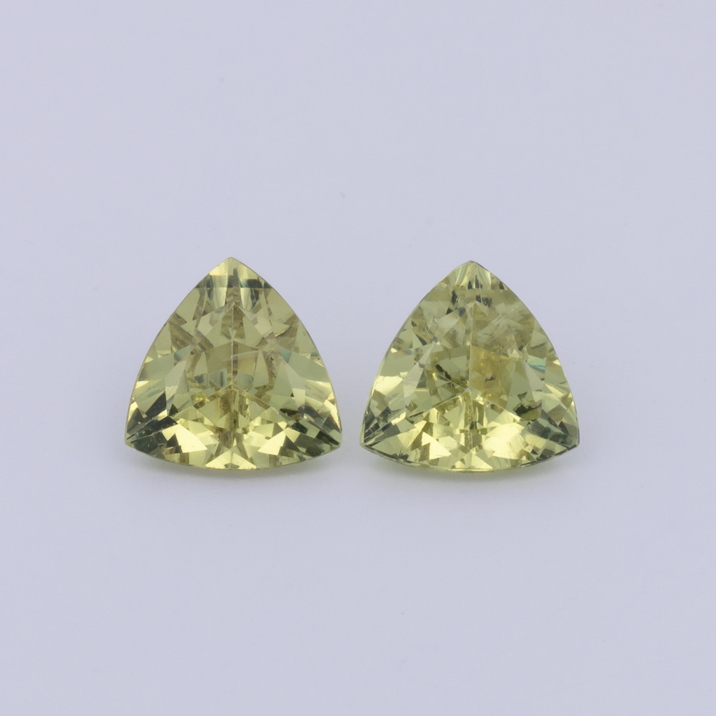 Mali Granat Paar - gelb, trillion, 6x6 mm, 1.35 ct, Nr. MI10021