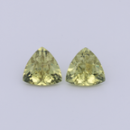 Mali Granat Paar - gelb, trillion, 6x6 mm, 1.35 ct, Nr. MI10021