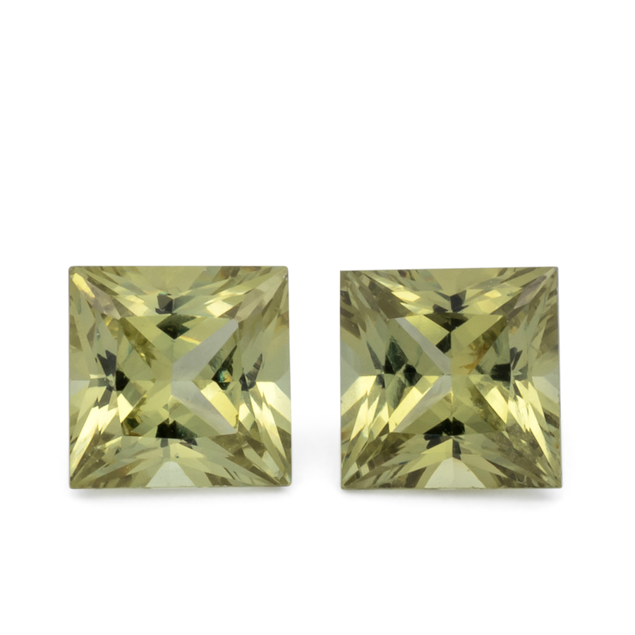 Mali Garnet Pair - yellow, rectangle, 5x5 mm, 1.52 ct, No. MI10025