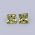 Mali Garnet Pair - yellow, rectangle, 5x5 mm, 1.52 ct, No. MI10025