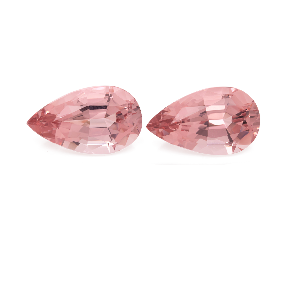 Morganit Paar - rosa, birnform, 16x9,5 mm, 10,58 ct, Nr. MO32009