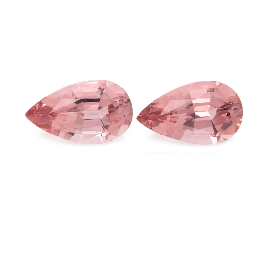 Morganit Paar - rosa, birnform, 16x9,5 mm, 10,58 ct, Nr. MO32009