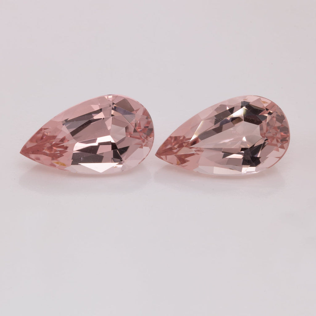 Morganit Paar - rosa, birnform, 14x8 mm, 6,4 ct, Nr. MO46004