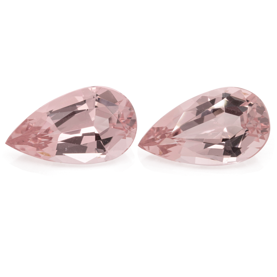 Morganit Paar - rosa, birnform, 14x8 mm, 6,4 ct, Nr. MO46004
