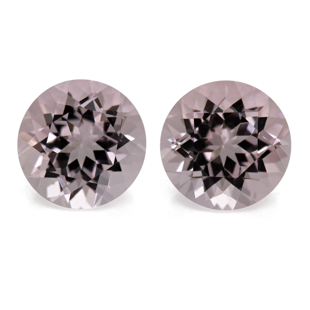 Morganit Paar - rosa, rund, 5.5x5.5 mm, 1.21 ct, Nr. MO46006