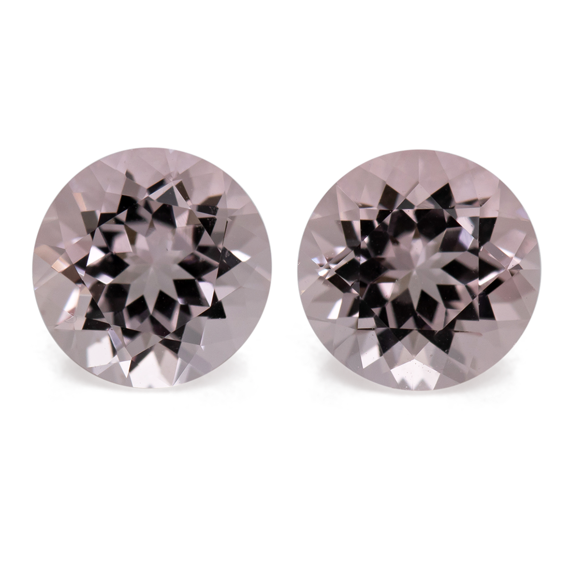 Morganit Paar - rosa, rund, 5.5x5.5 mm, 1.21 ct, Nr. MO46006