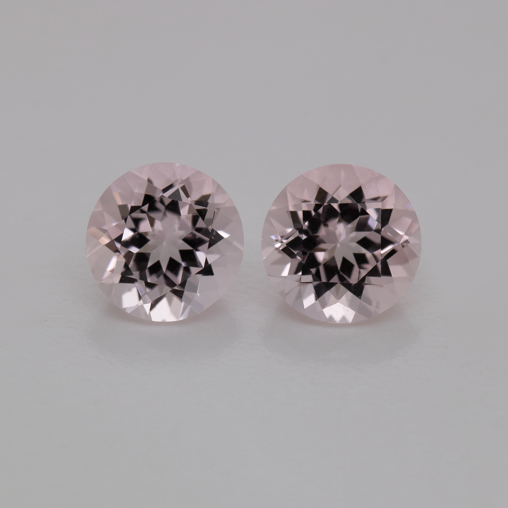 Morganit Paar - rosa, rund, 5.5x5.5 mm, 1.21 ct, Nr. MO46006