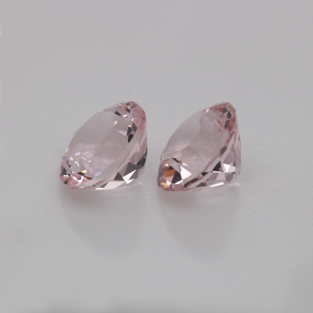 Morganit Paar - rosa, rund, 5.5x5.5 mm, 1.21 ct, Nr. MO46006