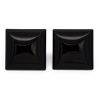 Onyx Paar - schwarz, rechteck, 8x8 mm, 4.61 ct, Nr. OX10001