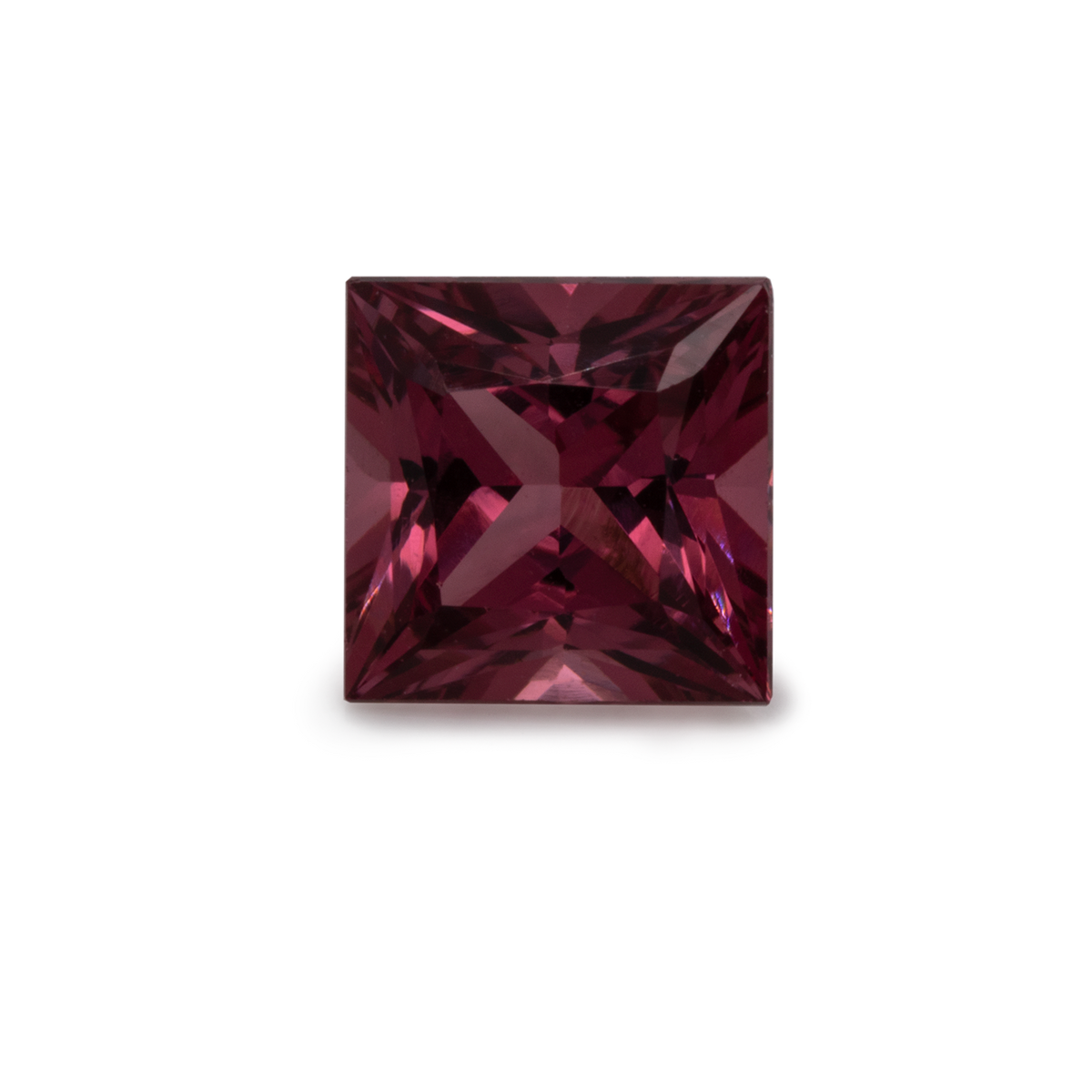 Rhodolite - red/purple, rectangle, 4x4 mm, 0.40 ct, No. RD17001