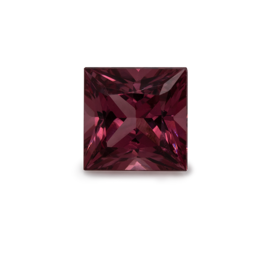 Rhodolith - rot/lila, rechteck, 4x4 mm, 0,40 ct, Nr. RD17001