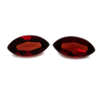 Rhodolite Pair - red, marquise, 12x6 mm, 4.25-4.40 ct, No. RD24001