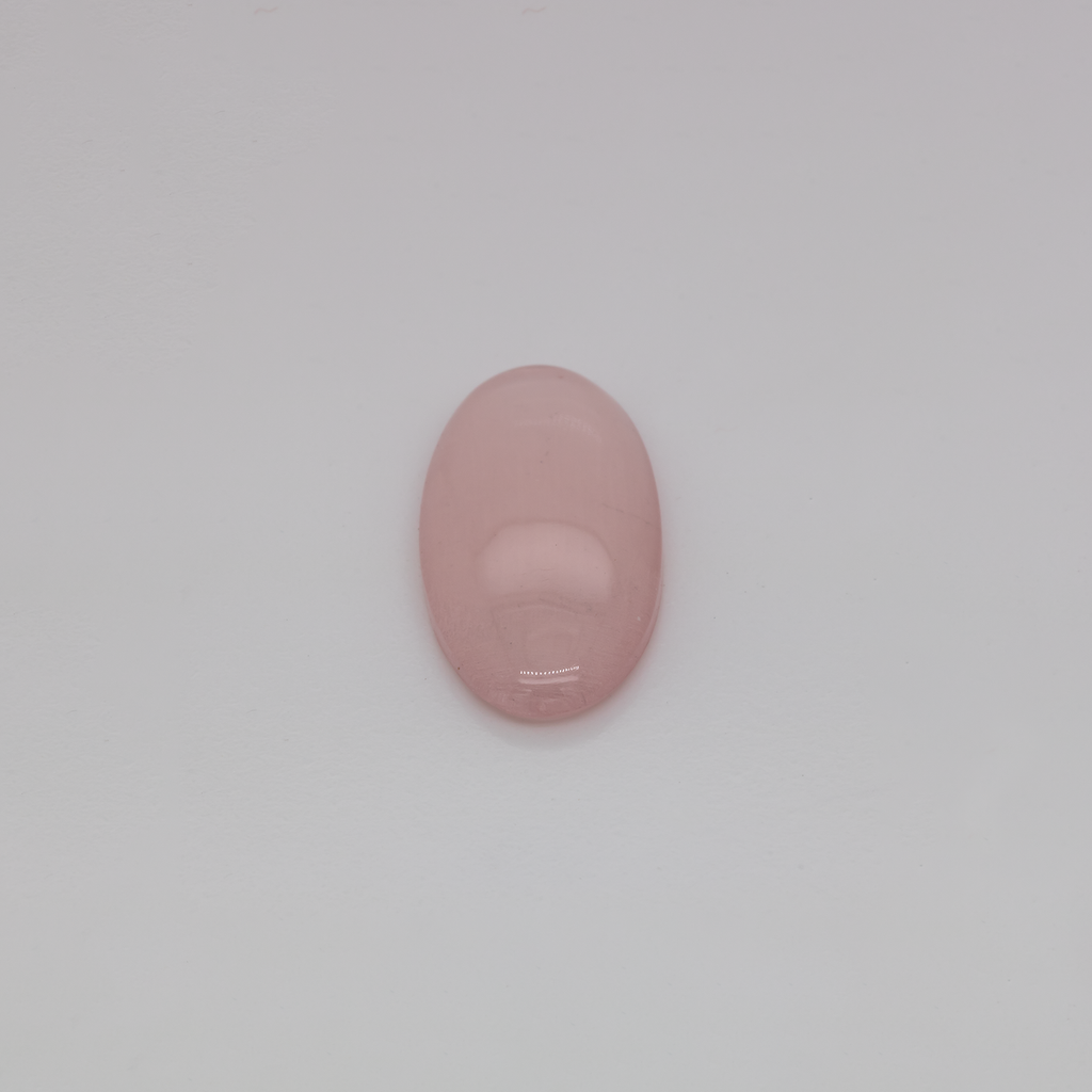 Rose Quartz - light pink, oval, 19.3x9.6 mm, 4.84 ct, No. RO00005