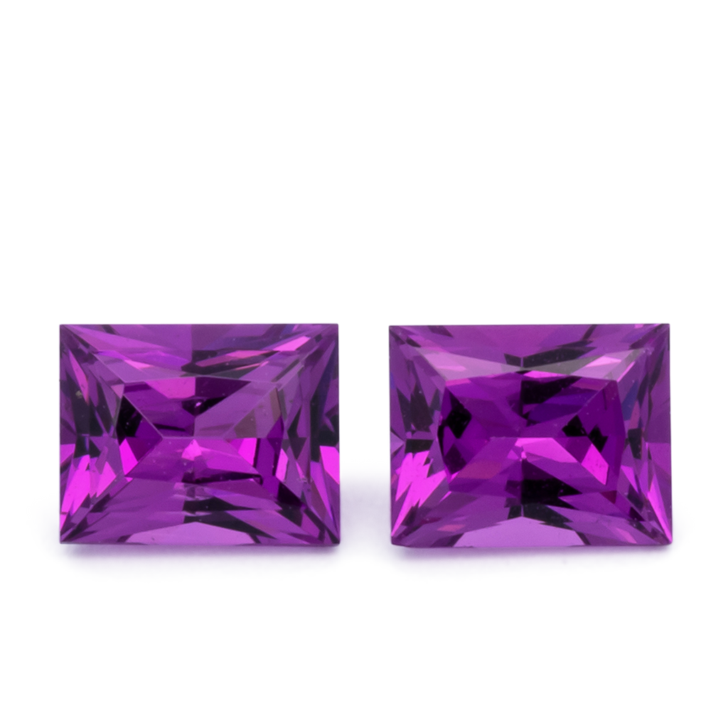 Royal Purple Garnet Pair - purple, baguette, 5x4 mm, 1.05 ct, No. RP94008