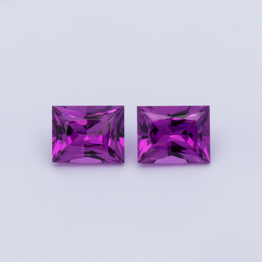 Royal Purple Garnet Pair - purple, baguette, 5x4 mm, 1.05 ct, No. RP94008