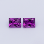 Royal Purple Garnet Pair - purple, baguette, 5x4 mm, 1.05 ct, No. RP94008