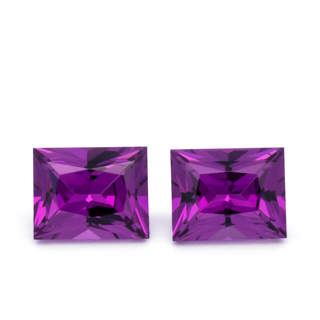 Royal Purple Garnet Paar - lila, baguette, 5x4 mm, 1.08 ct, Nr. RP94009