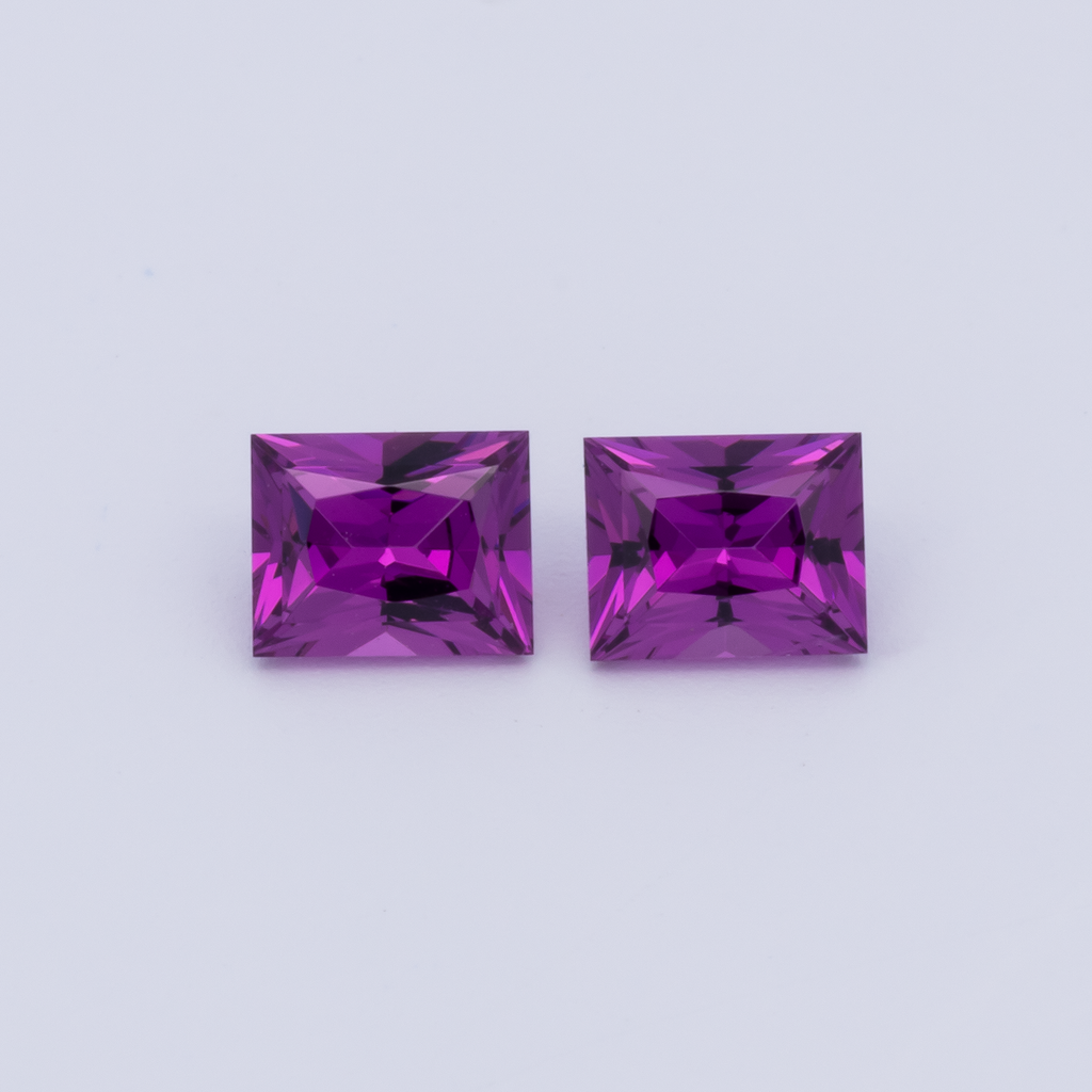 Royal Purple Garnet Paar - lila, baguette, 5x4 mm, 1.08 ct, Nr. RP94009