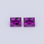 Royal Purple Garnet Paar - lila, baguette, 5x4 mm, 1.08 ct, Nr. RP94009
