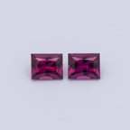 Royal Purple Garnet Paar - lila, baguette, 5x4 mm, 1.13 ct, Nr. RP94010