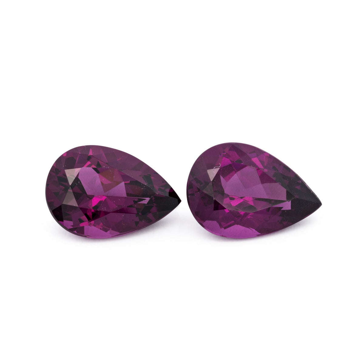 Royal Purple Garnet Pair - purple, pear, 10x7 mm, 4.70 ct, No. RP95007