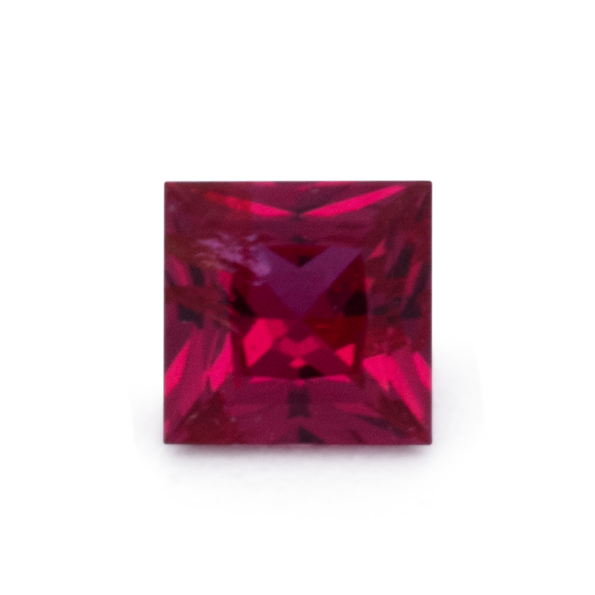 Rubin - rot, rechteck, 3x3 mm, 0.17 ct, Nr. RY10018