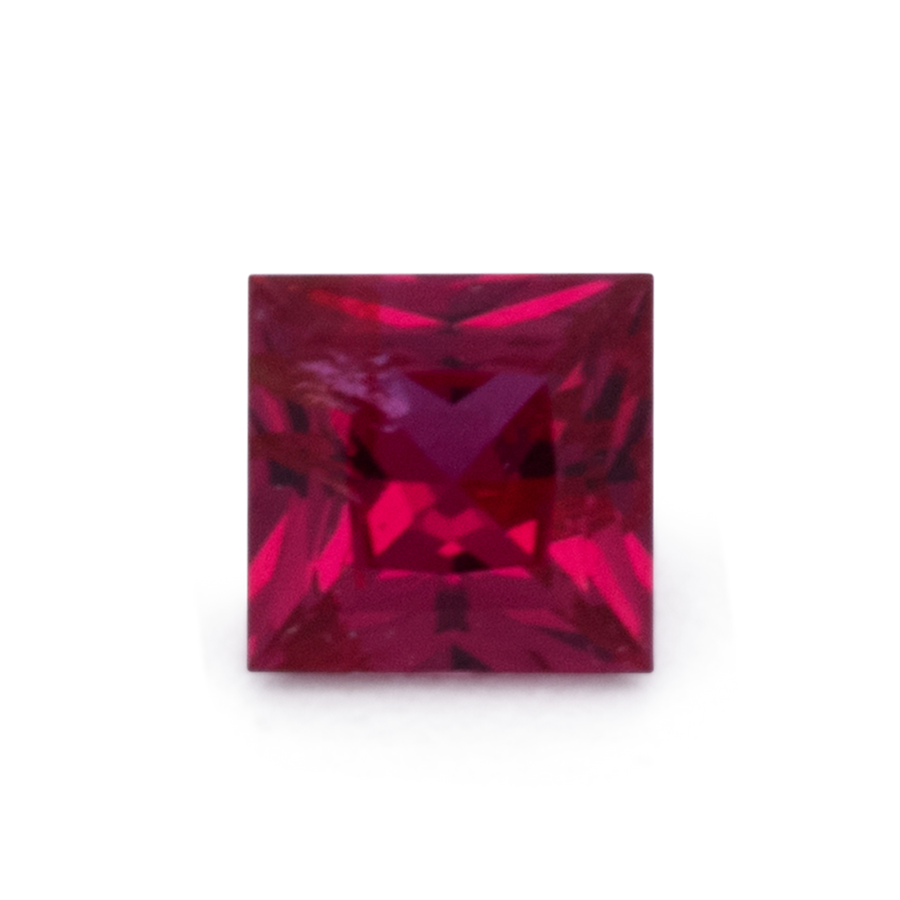 Rubin - rot, rechteck, 3x3 mm, 0.17 ct, Nr. RY10018