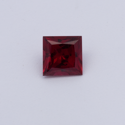 Ruby - red, rectangle, 3.4x3.4 mm, 0.22 ct, No. RY10036
