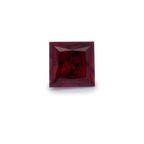 Ruby - red, rectangle, 3.4x3.4 mm, 0.22 ct, No. RY10036