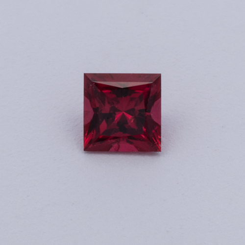Ruby - red, rectangle, 2.5x2.5 mm, 0.09 ct, No. RY10037