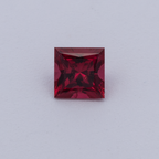 Ruby - red, rectangle, 2.5x2.5 mm, 0.09 ct, No. RY10037
