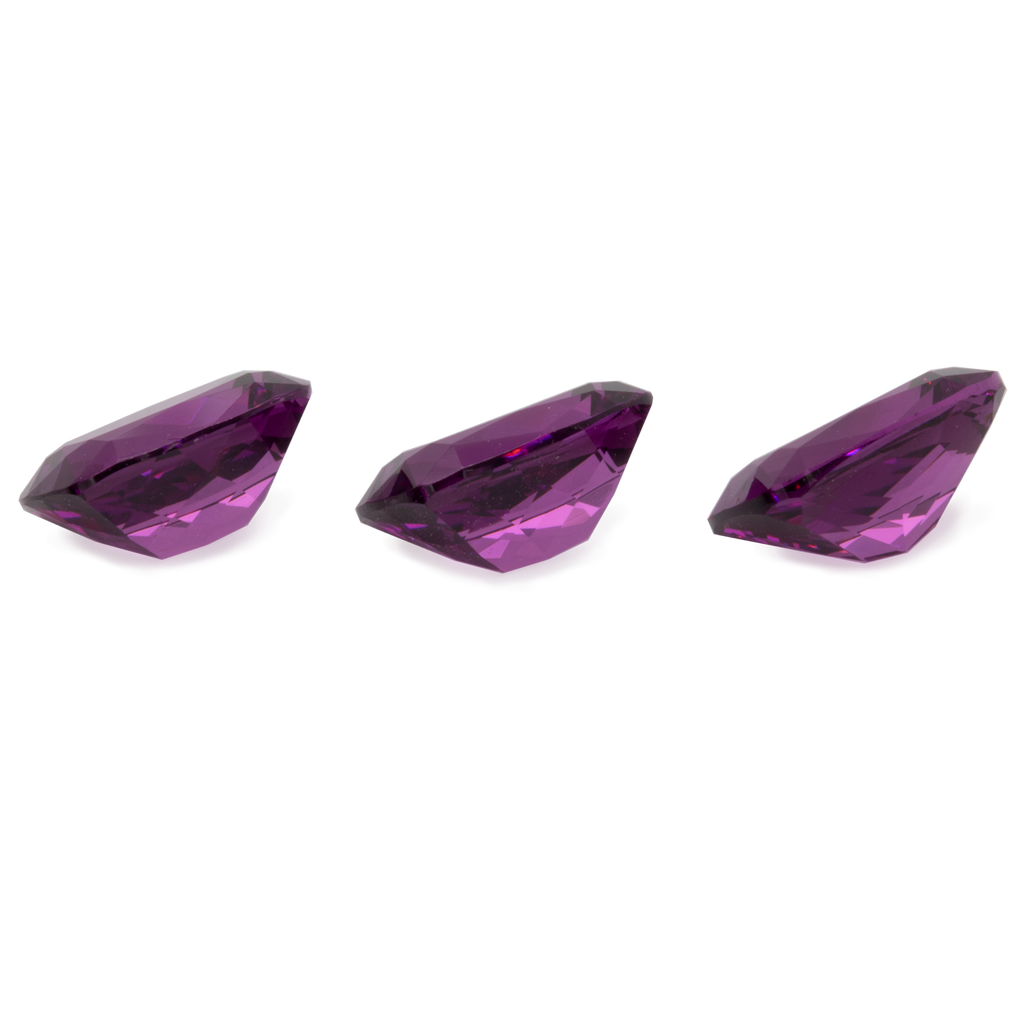 Royal Purple Garnet im Set - lila, antik, 7x5 mm, 3,03 ct, Nr. SET99012