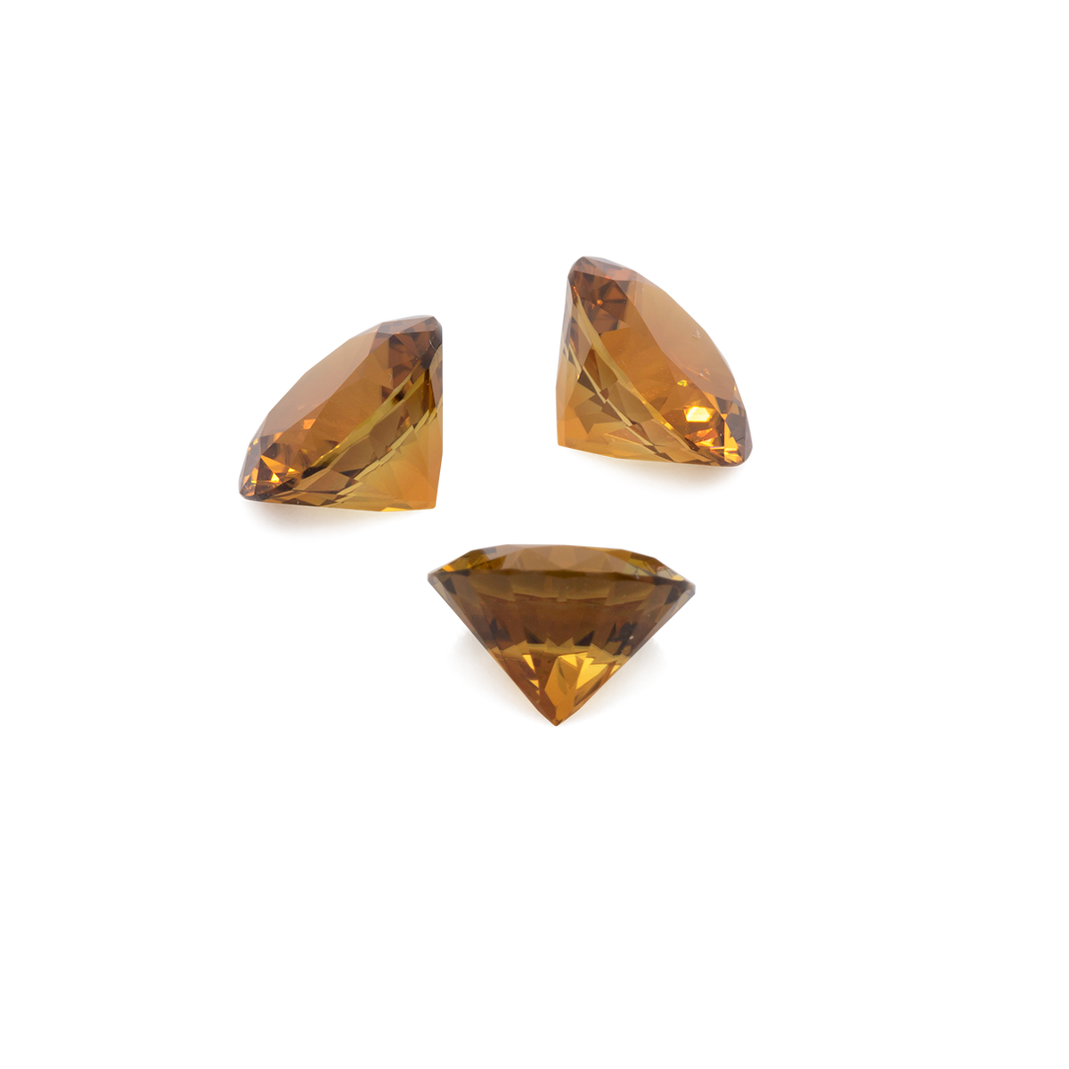 Tourmaline Set - yellow, round, 8x8 mm, 5.35 ct, No. SET99021