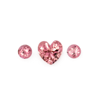Tourmaline Set - pink & light pink, heart & round, 3.5x3.5 & 6.1x6 mm, 1.16 ct, No. SET99033