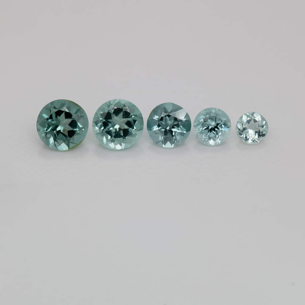 Tourmaline Set - blue, round, 0.84 ct, No. SET99058