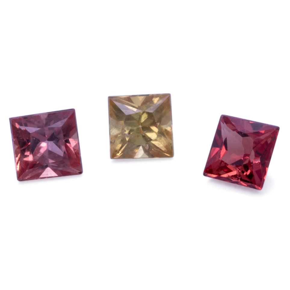 Saphir Set - bunt, rechteck, 2.3x2.3 mm, 0,28 ct, Nr. SET99061
