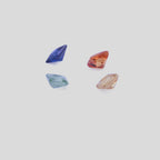 Sapphire Set - multicolor, rectangle, 2.3x2.3 mm, 0.37 ct, No. SET99062