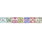 Pastellfarben im Set - bunt, rechteck, 5x5 mm, 3.90 ct, Nr. SET99068